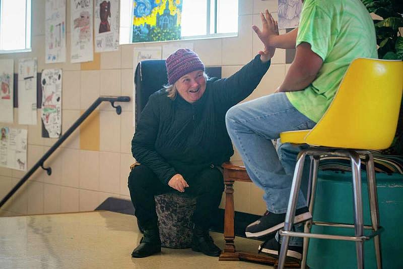 Ann Hughes, Sanger ISDs director of Social Emotional Learning & Behavior Interventions, meets with a student at Butterfield Elementary School in March. Sanger ISD takes a holistic approach to kids mental health, by beefing up its own resources and partnering with the community.  Mark Mulligan, Houston Chronicle / Staff photographer